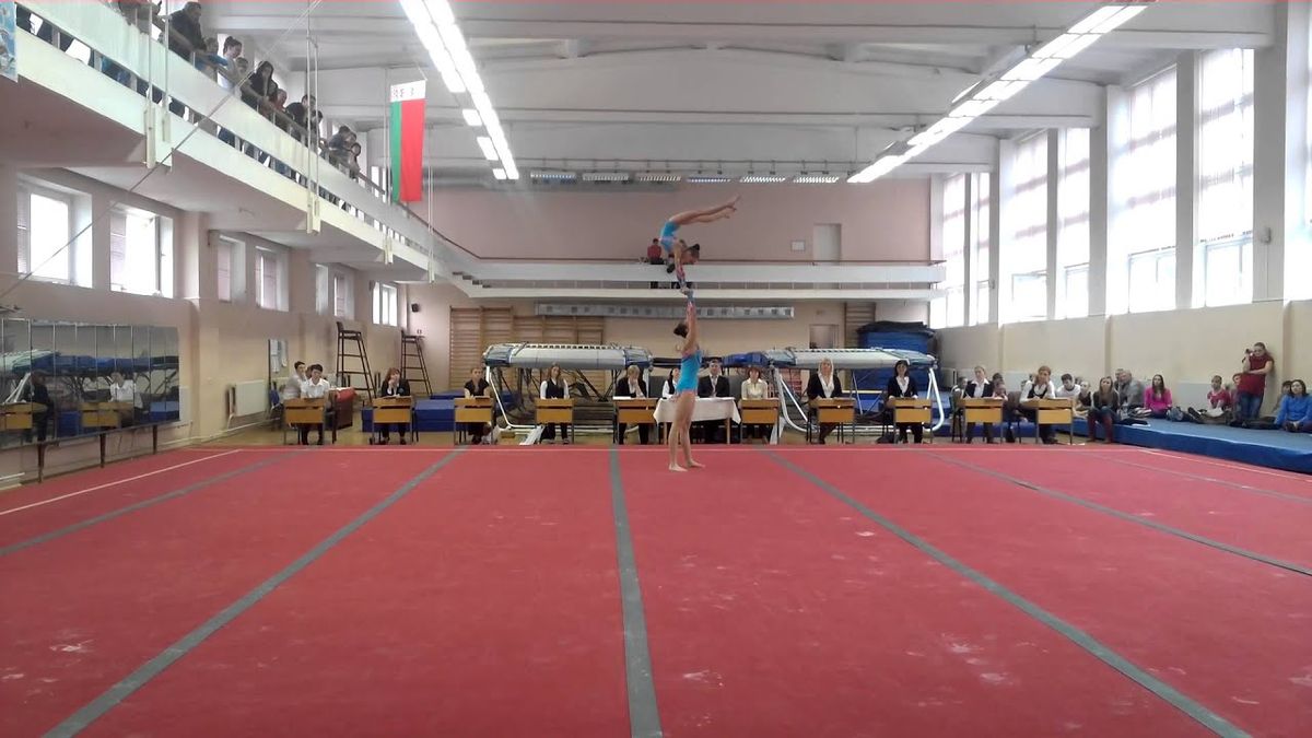 Спортивная акробатика 3 комп (женская пара — юниоры)