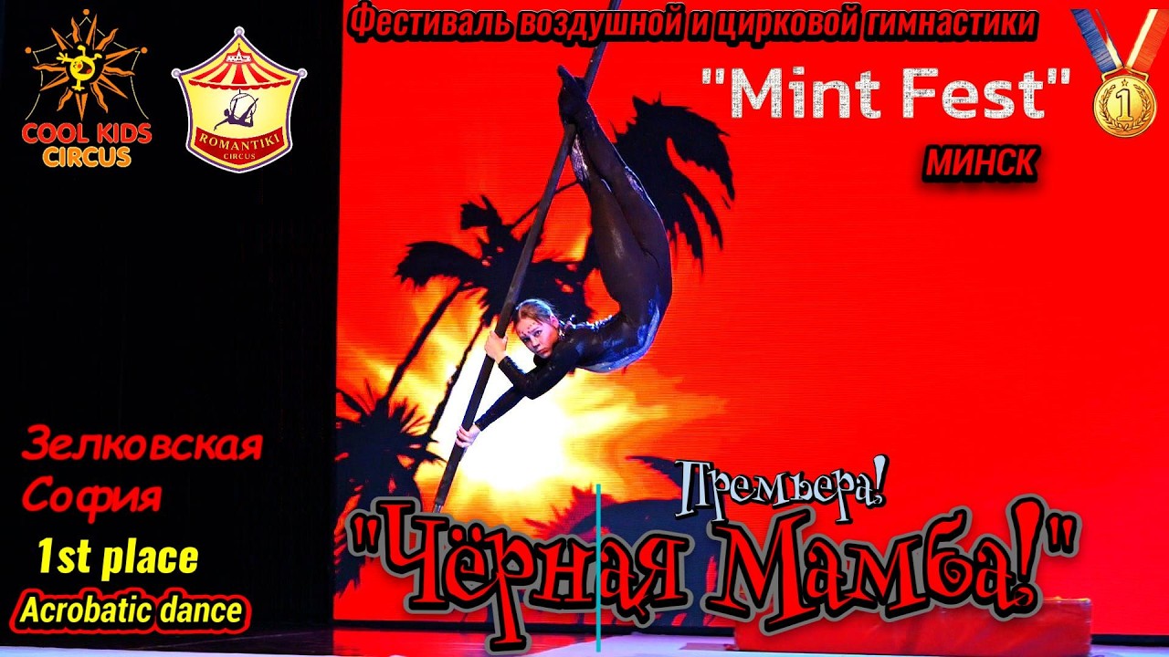 Премьера! «Чёрная Мамба!» — акробатика на воздушном пилоне!